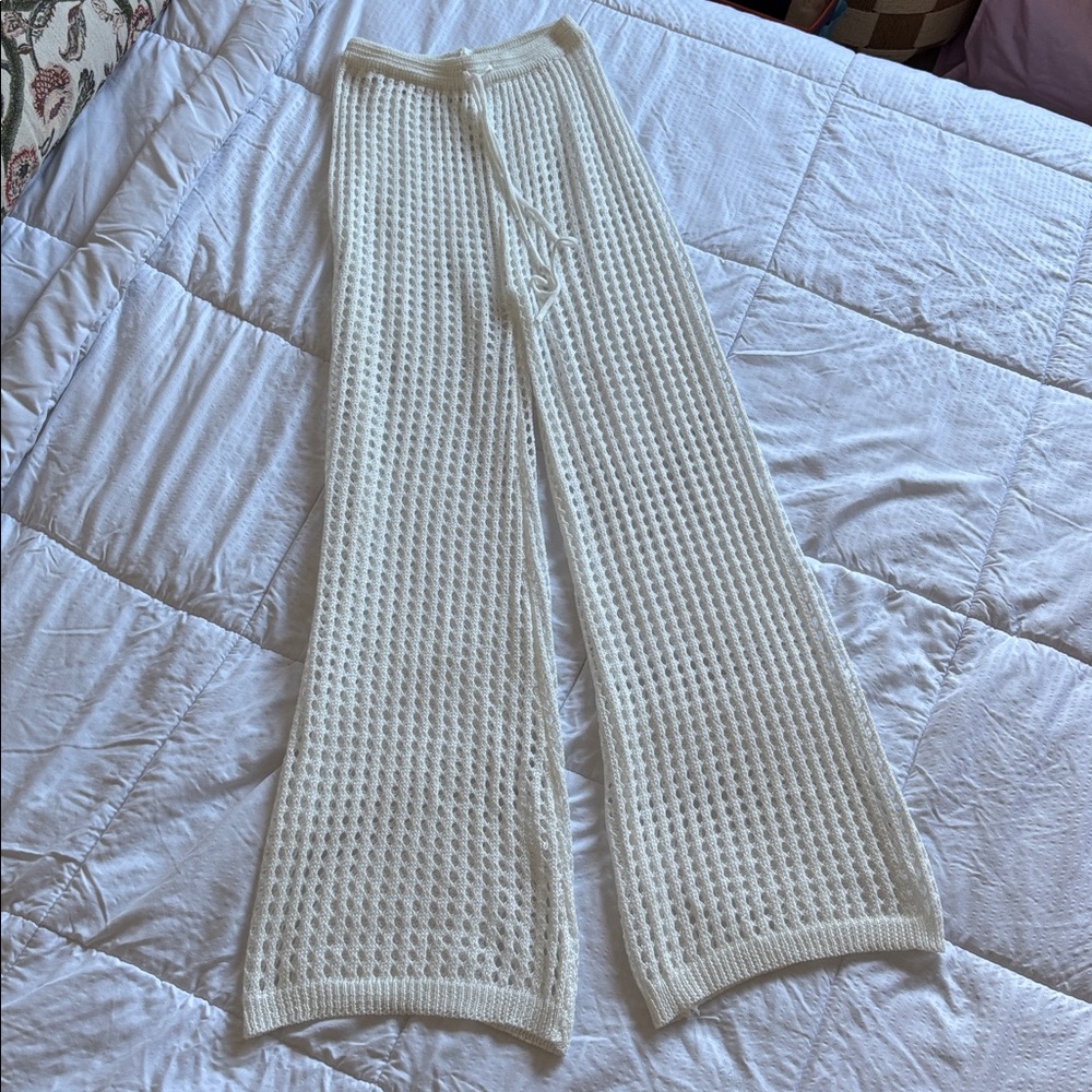 White Mesh Pants